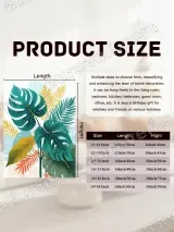 Tropical Monstera & Palm Leaf Canvas Wall Art for Living Room Bedroom Home Decor – view 6