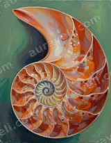 Colorful Nautilus Shell Canvas Wall Art for Living Room Home Decor living room wall art for modern home decor