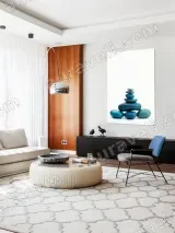 Stacked Blue Pebbles Canvas Wall Art for Living Room Bedroom Home Decor – view 5