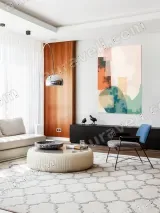 Abstract Pastel Geometric Canvas Wall Art for Living Room Home Decor – view 5