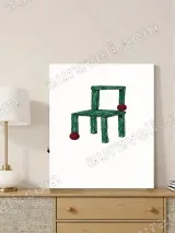 Green Chair with Red Balls Canvas Wall Art for Home Decor – view 4