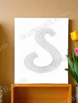 Abstract S Line Art Canvas Wall Art for Bedroom Living Room Home Decor – view 2