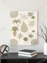 Botanical Tropical Leaves & Pineapple Canvas Wall Art for Home Decor – view 3
