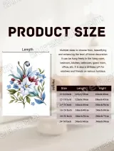 Blue White Red Floral Canvas Wall Art for Bedroom Living Room Home Decor – view 7