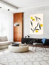 Yellow Tulip Floral Canvas Wall Art for Living & Bedroom Home Decor – view 5