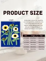 Floral Canvas Wall Art with White Yellow Flowers for Home Decor – view 7