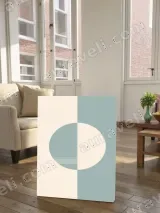 Minimalist Geometric Split Circle Canvas Wall Art for Home Decor – view 2
