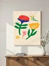 Colorful Floral Canvas Wall Art for Living Room Home Decor – view 2