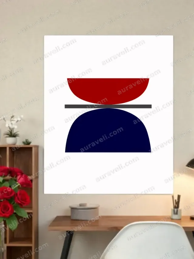 Abstract Geometric Canvas Wall Art for Living Room Home Decor — art print