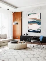 Abstract Textured Waves Canvas Wall Art for Living Room & Bedroom Decor – view 5