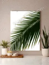 Tropical Palm Leaf Canvas Wall Art for Living Room Home Decor – view 3