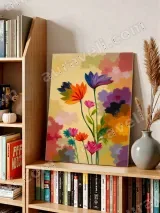 Colorful Floral Canvas Wall Art for Bedroom and Living Room Home Decor – view 4
