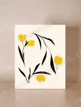 Yellow Tulip Floral Canvas Wall Art for Living & Bedroom Home Decor – view 4
