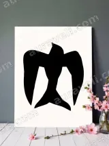 Abstract Bird Silhouette Canvas Wall Art for Living Room Home Decor – view 2