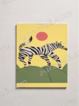Playful Zebra Canvas Wall Art for Living Room Decor – view 2