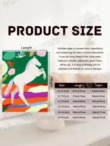 Colorful Rearing White Horse Canvas Wall Art for Home Decor – view 7