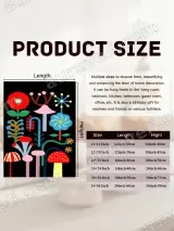 Colorful Abstract Floral & Mushroom Canvas Wall Art for Home Decor – view 7