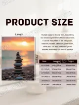 Balanced Stones Beach Sunset Canvas Wall Art for Home Decor – view 7