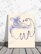 Abstract Whimsical Animal Canvas Wall Art for Living Room Home Decor