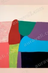 Abstract Color Block Geometric Canvas Wall Art for Living modern home decor