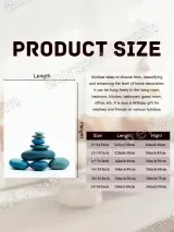 Stacked Blue Pebbles Canvas Wall Art for Living Room Bedroom Home Decor – view 7