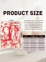 Red Abstract Line Drawing Canvas Wall Art for Living Room Home Decor – view 6