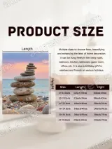 Stacked Stones Beach Sunset Canvas Wall Art for Home Decor – view 7