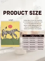 Playful Zebra Canvas Wall Art for Living Room Decor – view 6
