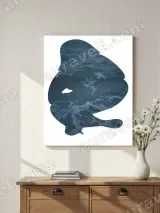 Bird Silhouette Ocean Waves Canvas Wall Art for Living Room Home Decor – view 2