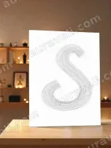 Abstract S Line Art Canvas Wall Art for Bedroom Living Room Home Decor – view 3
