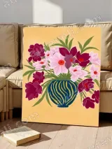 Vibrant Floral Vase Canvas Wall Art for Living Room Bedroom Home Decor – view 4