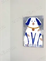 Cute Cartoon Dog Canvas Wall Art for Kids Room Home Decor – view 2