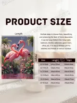 Pink Flamingos Tropical Jungle Canvas Wall Art for Living Room Bedroom Home Decor – view 6