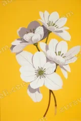 White Floral Canvas Wall Art for Bedroom and Living framed modern home decor