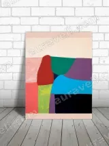 Abstract Color Block Geometric Canvas Wall Art for Living Room Bedroom Home Decor – view 3
