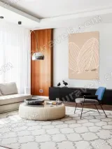 Abstract Linear Leaf Canvas Wall Art for Living Room Home Decor – view 5