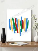 Colorful Abstract Brush Strokes Canvas Wall Art for Home Decor