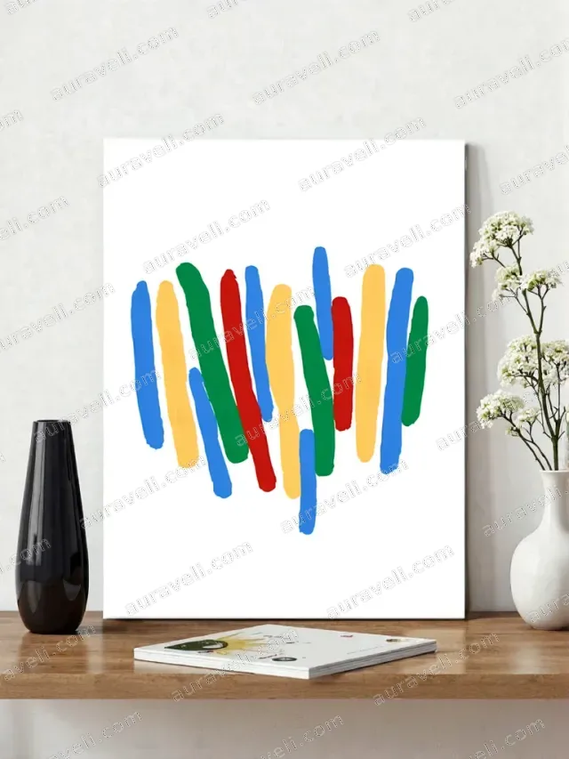 Colorful Abstract Brush Strokes Canvas Wall Art for Home Decor — art print