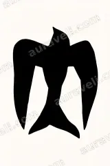 Abstract Bird Silhouette Canvas Wall Art for Living Room framed modern home decor
