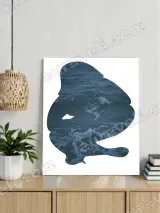 Bird Silhouette Ocean Waves Canvas Wall Art for Living Room Home Decor – view 4