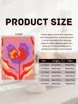 Vibrant Abstract Floral Canvas Wall Art for Living Room Decor – view 7