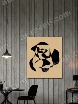 Abstract Black Organic Shapes Canvas Wall Art for Living Room Home Decor – view 2