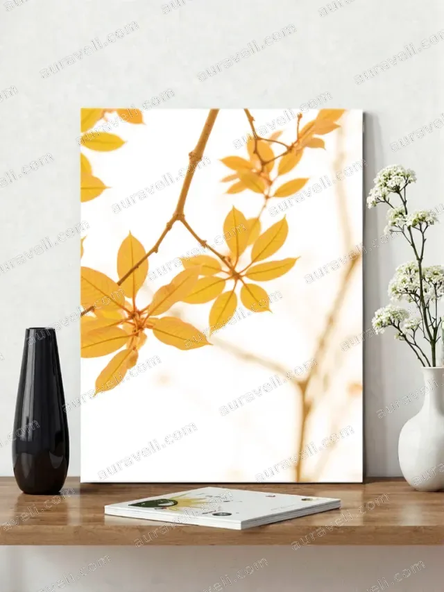 Autumn Yellow Leaves Canvas Wall Art for Living Room Decor — art print