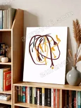 Abstract Scribble Line Canvas Wall Art for Living Room Home Decor – view 4