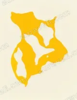 Abstract Yellow Organic Shape Canvas Wall Art for Living Room Home Decor living room wall art for modern home decor