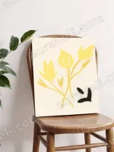 Minimalist Yellow Floral Wall Art for Living Room Bedroom Home Decor – view 4