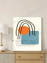 Abstract Geometric Canvas Wall Art for Living Room Home Decor – view 3