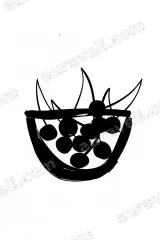 Minimalist Fruit Bowl Canvas Wall Art for Living Room framed modern home decor