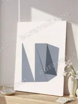 Gray Abstract Geometric Canvas Wall Art for Home Decor – view 4