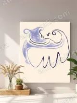 Abstract Whimsical Animal Canvas Wall Art for Living Room Home Decor – view 4